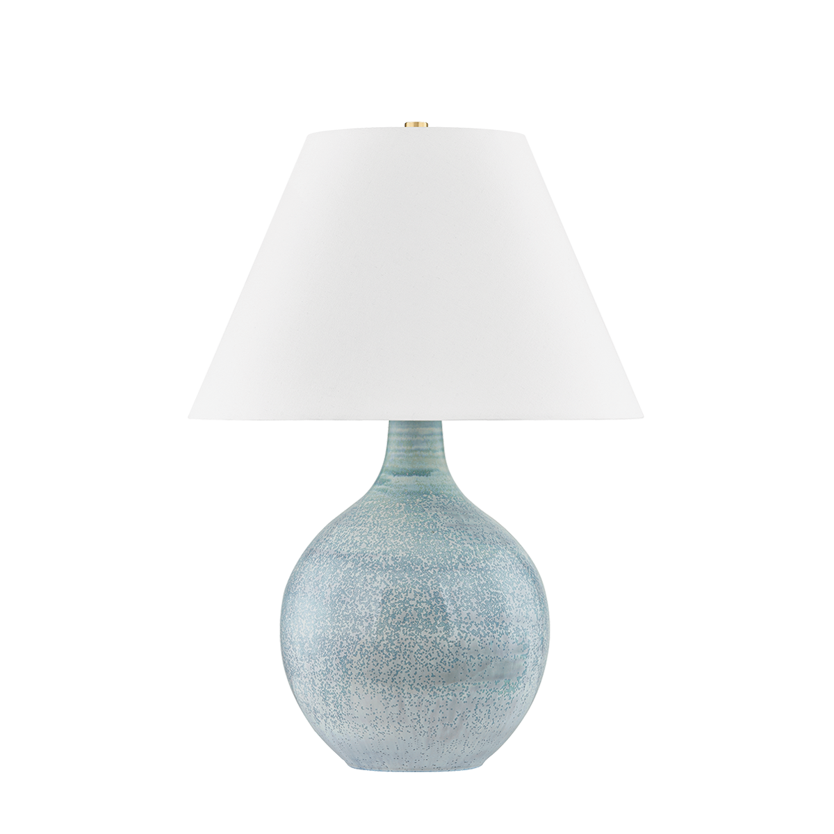 Hudson Valley Lighting KEARNY AGED BRASS/CERAMIC REACTIVE SEAGLASS 19W x 19L x 26.75H Table Lamp