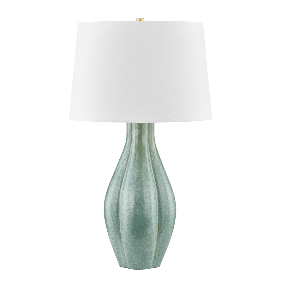 Hudson Valley Lighting GALLOWAY AGED BRASS/CERAMIC MOSS IVORY 18W x 18L x 30.75H Table Lamp