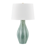 Hudson Valley Lighting GALLOWAY AGED BRASS/CERAMIC MOSS IVORY 18W x 18L x 30.75H Table Lamp