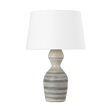Hudson Valley Lighting NAHANT Vintage Gold Leaf/ Ceramic White Dune 18W x 18L x 29H Table Lamp