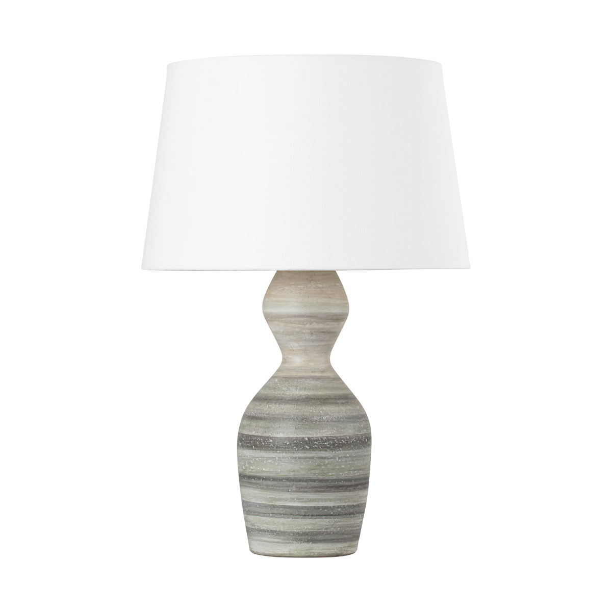 Hudson Valley Lighting NAHANT Vintage Gold Leaf/ Ceramic White Dune 18W x 18L x 29H Table Lamp