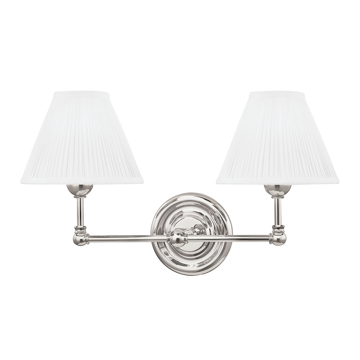 Hudson Valley Lighting Classic No.1 Polished Nickel 18.25W x 18.25L x 10.5H Wall Sconce