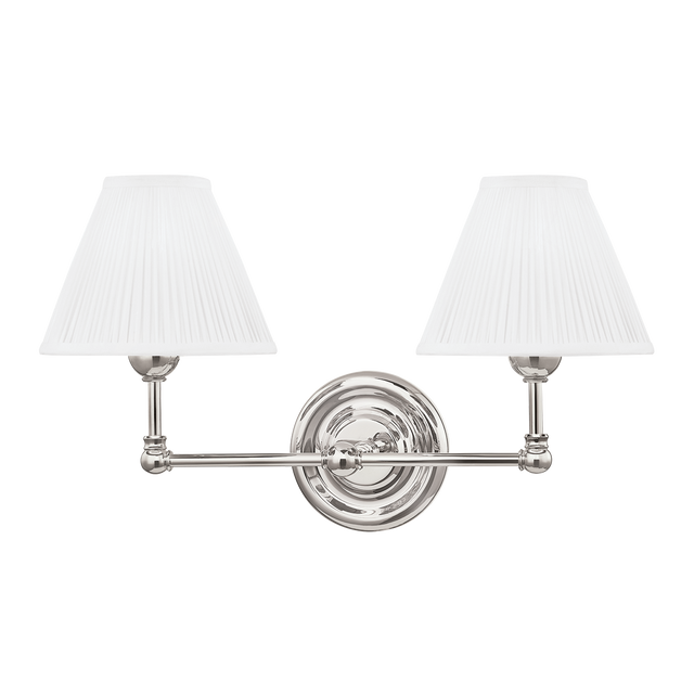 Hudson Valley Lighting Classic No.1 Polished Nickel 18.25W x 18.25L x 10.5H Wall Sconce