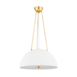 Hudson Valley Lighting Chiswick Aged Brass/White Plaster 20W x 20L x 11.25H Pendant