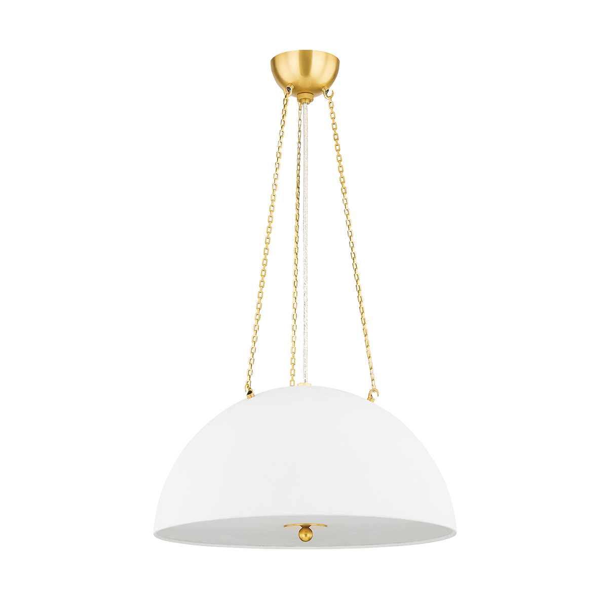 Hudson Valley Lighting Chiswick Aged Brass/White Plaster 20W x 20L x 11.25H Pendant