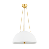 Hudson Valley Lighting Chiswick Aged Brass/White Plaster 20W x 20L x 11.25H Pendant