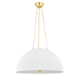 Hudson Valley Lighting Chiswick Aged Brass/White Plaster 30W x 30L x 16.75H Pendant