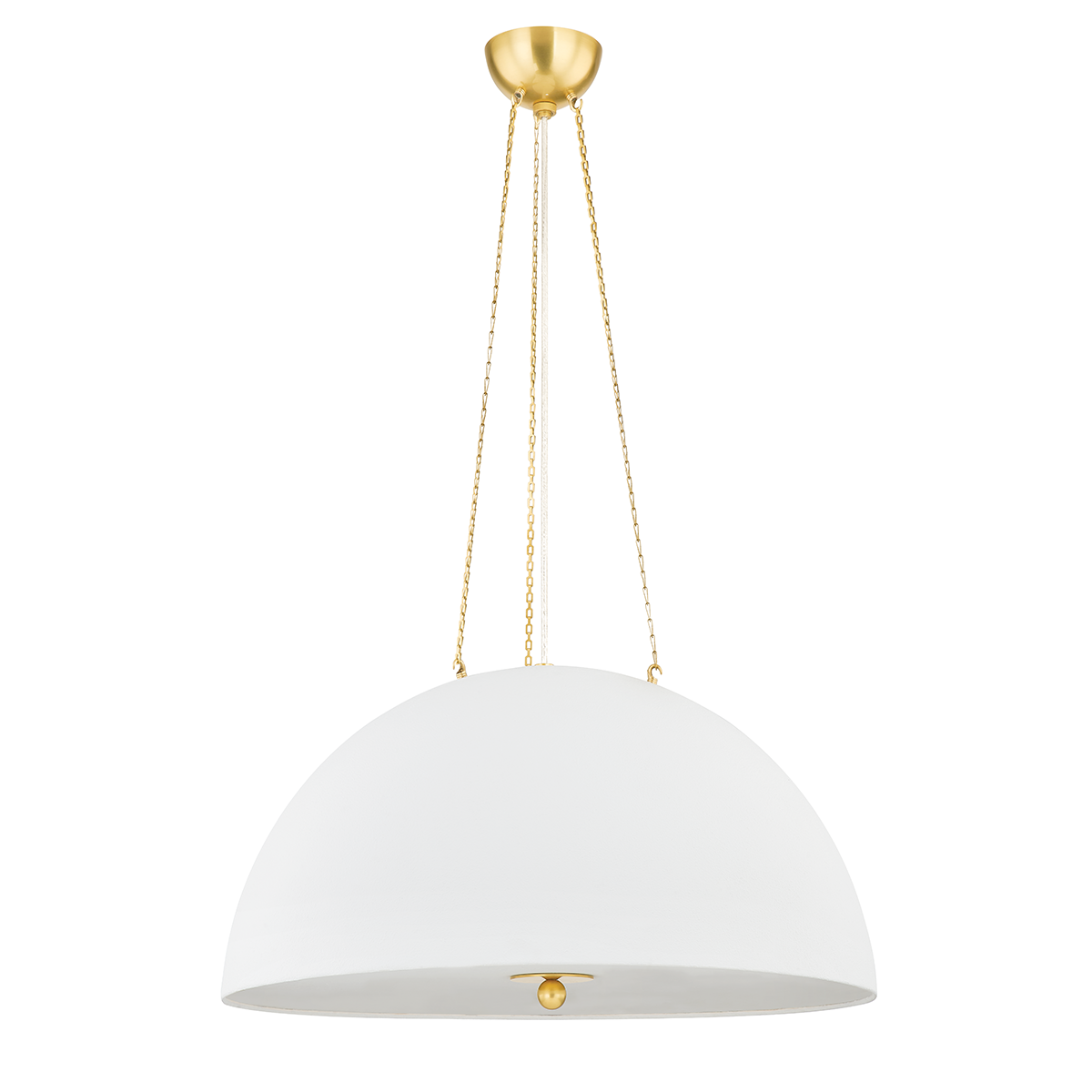 Hudson Valley Lighting Chiswick Aged Brass/White Plaster 30W x 30L x 16.75H Pendant