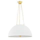 Hudson Valley Lighting Chiswick Aged Brass/White Plaster 30W x 30L x 16.75H Pendant