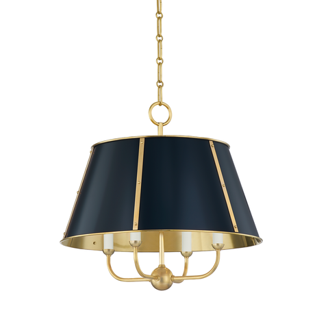 Hudson Valley Lighting Cambridge Aged Brass/darkest Blue 20.25W x 20.25L x 19.5H Chandelier