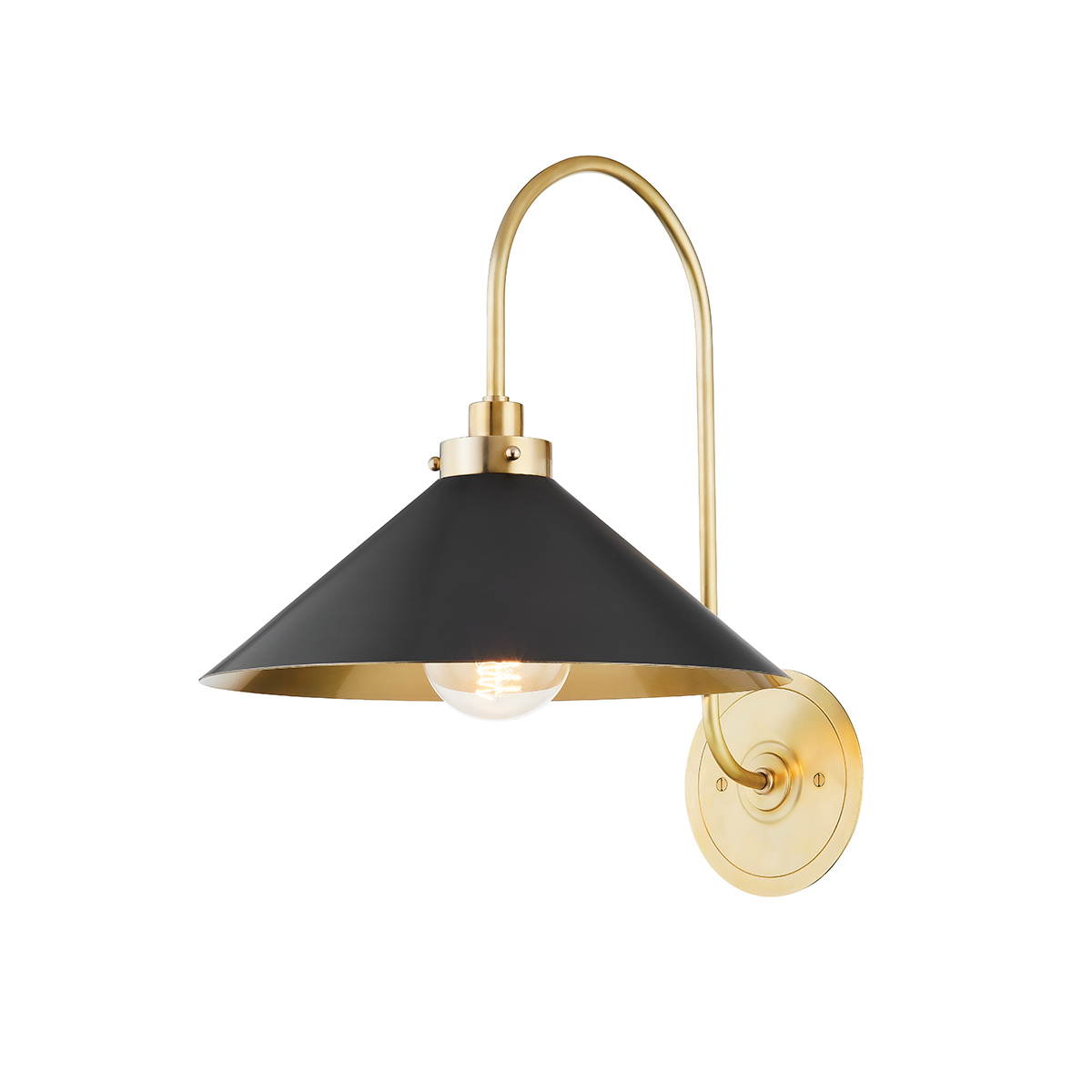 Hudson Valley Lighting Clivedon AGED BRASS/DISTRESSED BRONZE 12W x 12L x 16H Wall Sconce