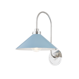 Hudson Valley Lighting Clivedon Polished Nickel/blue Bird 12W x 12L x 16H Wall Sconce