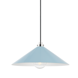 Hudson Valley Lighting Clivedon Polished Nickel/blue Bird 20W x 20L x 8.5H Pendant