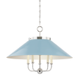 Hudson Valley Lighting Clivedon Polished Nickel/blue Bird 27.5W x 27.5L x 20.25H Chandelier