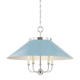 Hudson Valley Lighting Clivedon Polished Nickel/blue Bird 27.5W x 27.5L x 20.25H Chandelier