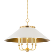 Hudson Valley Lighting Clivedon Aged Brass/off White 27.5W x 27.5L x 20.25H Chandelier