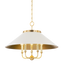 Hudson Valley Lighting Clivedon Aged Brass/off White 27.5W x 27.5L x 20.25H Chandelier