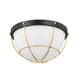 Hudson Valley Lighting Holkham AGED BRASS/DISTRESSED BRONZE 12.5W x 12.5L x 6.75H Flush Mount