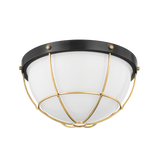 Hudson Valley Lighting Holkham AGED BRASS/DISTRESSED BRONZE 12.5W x 12.5L x 6.75H Flush Mount