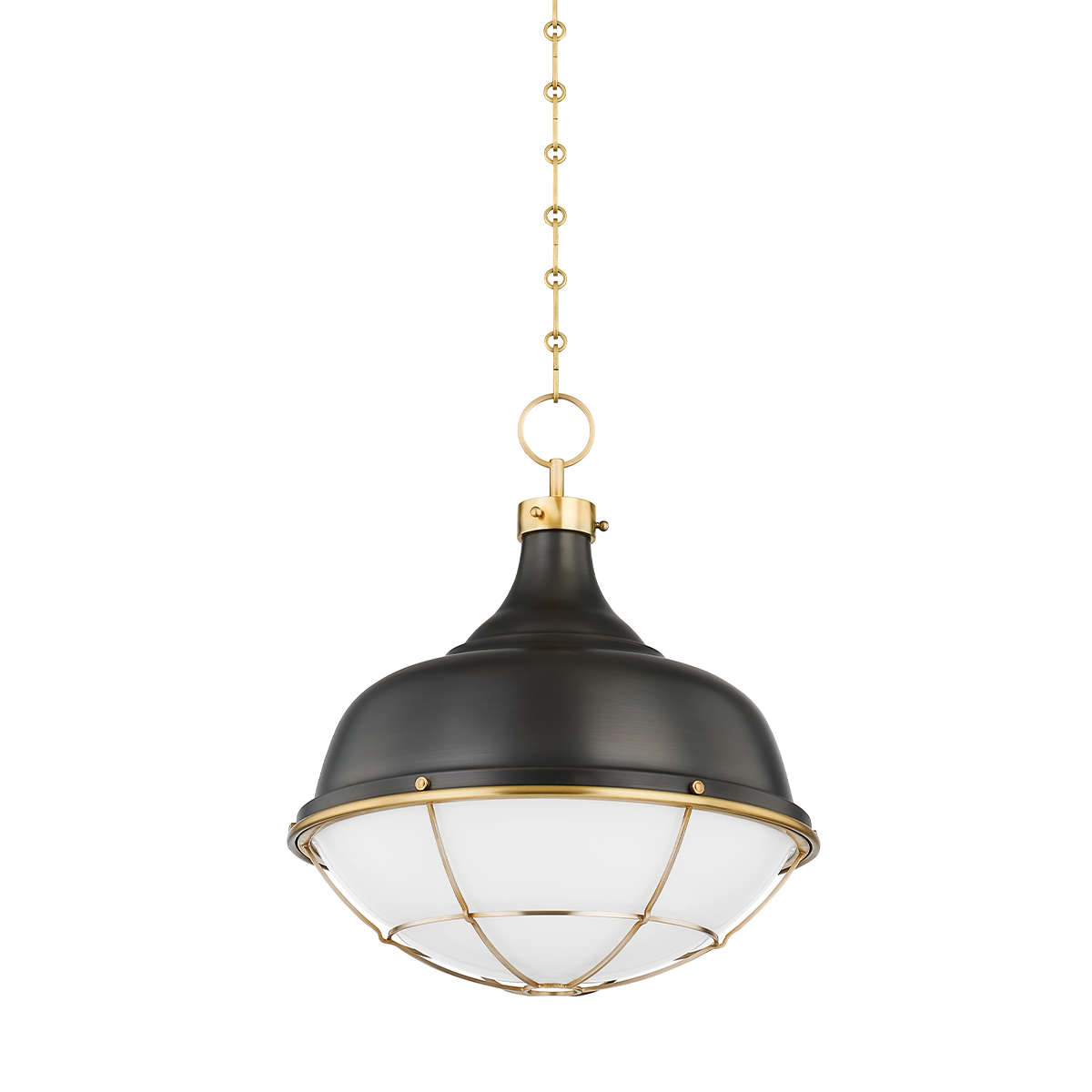 Hudson Valley Lighting Holkham AGED BRASS/DISTRESSED BRONZE 18W x 18L x 20.5H Pendant