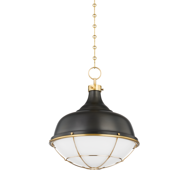 Hudson Valley Lighting Holkham AGED BRASS/DISTRESSED BRONZE 18W x 18L x 20.5H Pendant