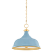 Hudson Valley Lighting Painted No.1 Aged Brass/blue Bird 18W x 18L x 16H Pendant