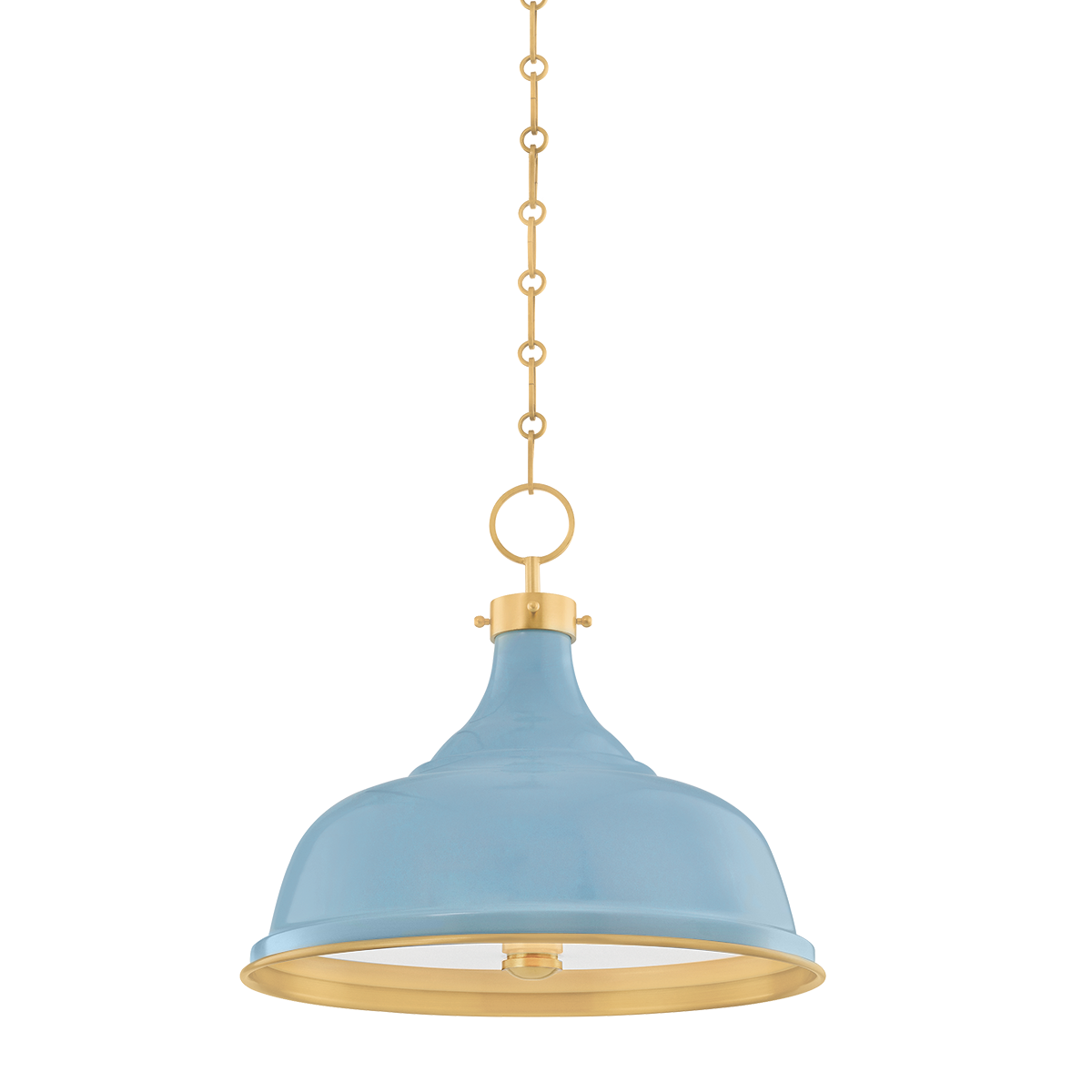 Hudson Valley Lighting Painted No.1 Aged Brass/blue Bird 18W x 18L x 16H Pendant
