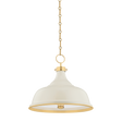 Hudson Valley Lighting Painted No.1 Aged Brass/off White 18W x 18L x 16H Pendant