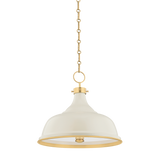 Hudson Valley Lighting Painted No.1 Aged Brass/off White 18W x 18L x 16H Pendant