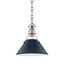 Hudson Valley Lighting Painted No.2 Polished Nickel/darkest Blue 9.5W x 9.5L x 9.25H Pendant