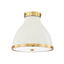 Hudson Valley Lighting Painted No. 3 Aged Brass/off White 12.5W x 12.5L x 11H Flush Mount