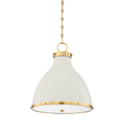 Hudson Valley Lighting Painted No. 3 Aged Brass/off White 16.5W x 16.5L x 18.5H Pendant