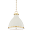 Hudson Valley Lighting Painted No. 3 Aged Brass/off White 16.5W x 16.5L x 18.5H Pendant