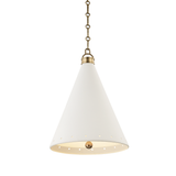Hudson Valley Lighting Plaster No.1 Aged Brass/white Plaster 15W x 15L x 19H Pendant