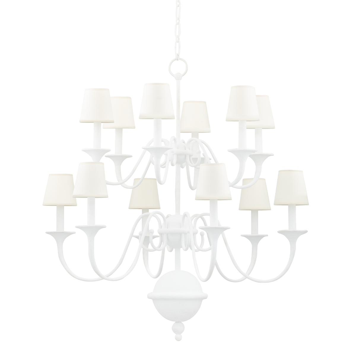 Hudson Valley Lighting Windsor White Plaster 38W x 38L x 39H Chandelier