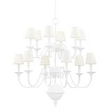 Hudson Valley Lighting Windsor White Plaster 38W x 38L x 39H Chandelier
