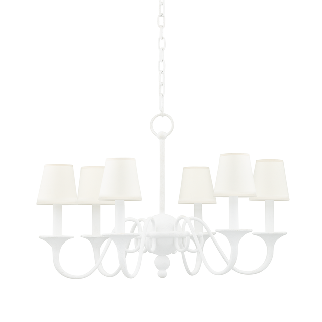 Hudson Valley Lighting Windsor White Plaster 29.5W x 29.5L x 19H Chandelier