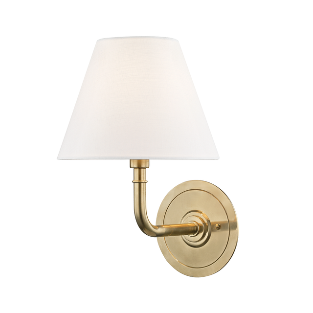Hudson Valley Lighting Signature No.1 Aged Brass 8W x 8L x 11.25H Wall Sconce