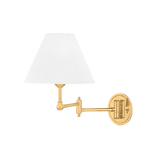 Hudson Valley Lighting Signature No.1 Aged Brass 10W x 10L x 14H Wall Sconce