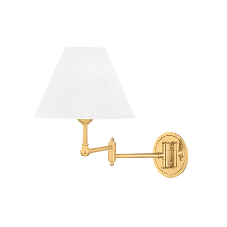 Hudson Valley Lighting Signature No.1 Aged Brass 10W x 10L x 14H Wall Sconce