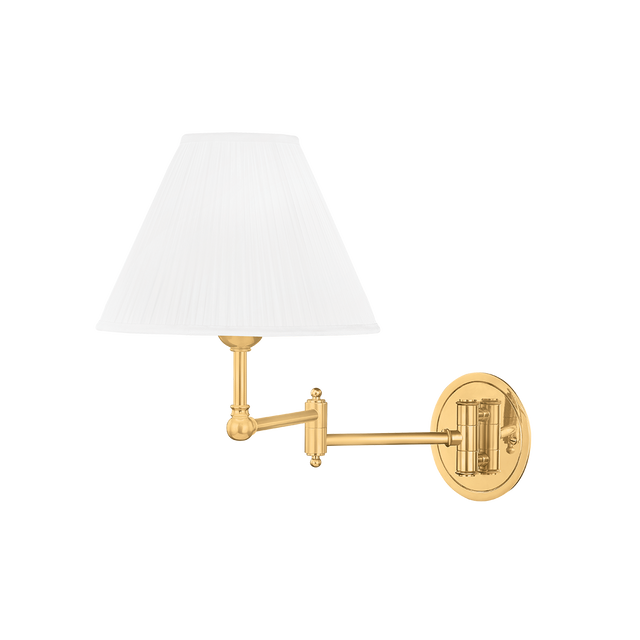Hudson Valley Lighting Signature No.1 Aged Brass 10W x 10L x 14H Wall Sconce