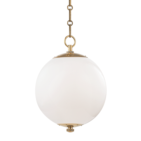 Hudson Valley Lighting Sphere No.1 Aged Brass 11.25W x 11.25L x 15.25H Pendant