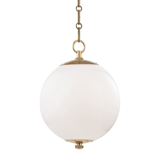 Hudson Valley Lighting Sphere No.1 Aged Brass 11.25W x 11.25L x 15.25H Pendant