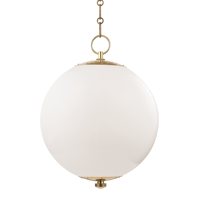 Hudson Valley Lighting Sphere No.1 Aged Brass 16W x 16L x 20.75H Pendant