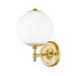 Hudson Valley Lighting Sphere No.1 Aged Brass 6.5W x 6.5L x 11H Wall Sconce