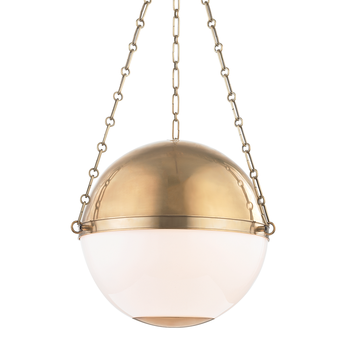 Hudson Valley Lighting Sphere No.2 Aged Brass 20.5W x 20.5L x 17H Pendant