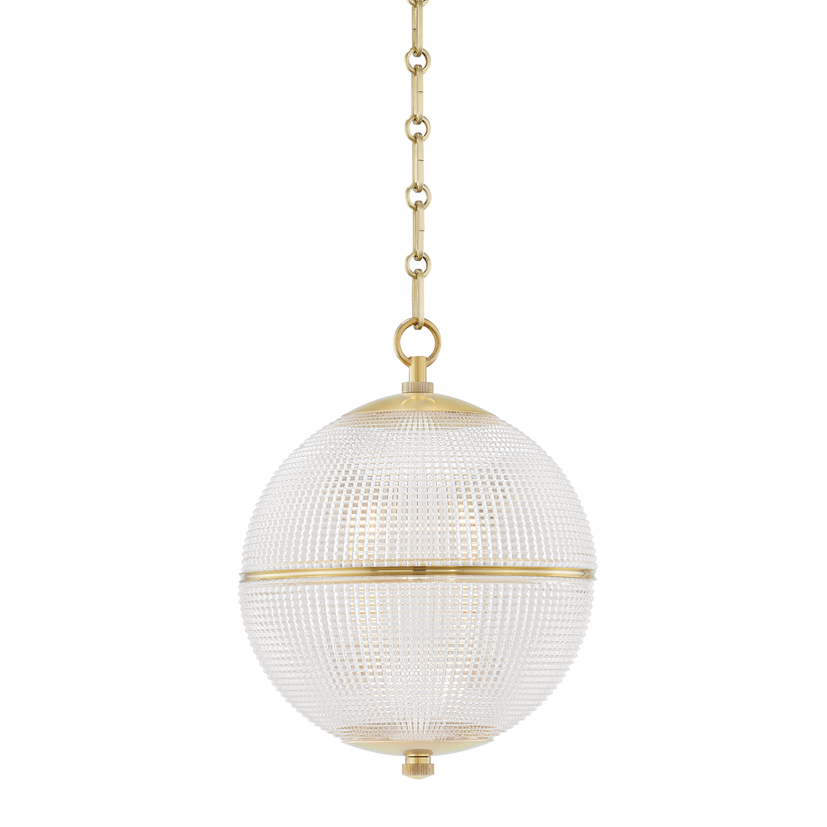 Hudson Valley Lighting Sphere No. 3 Aged Brass 13W x 13L x 16.75H Pendant