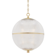 Hudson Valley Lighting Sphere No. 3 Aged Brass 18.25W x 18.25L x 22.75H Pendant