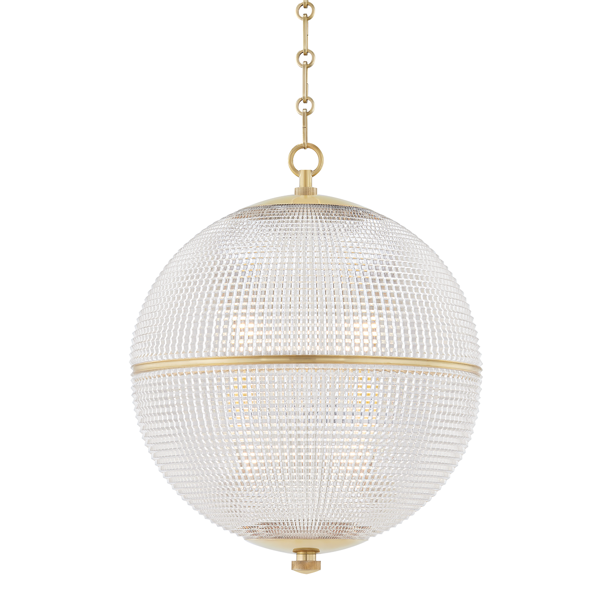 Hudson Valley Lighting Sphere No. 3 Aged Brass 18.25W x 18.25L x 22.75H Pendant