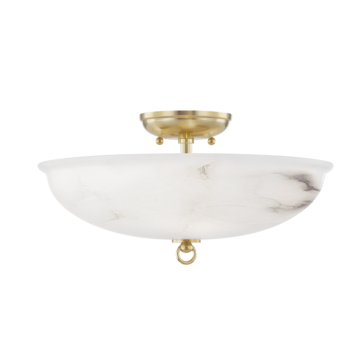Hudson Valley Lighting Somerset Aged Brass 16W x 16L x 8H Semi-Flush Mount